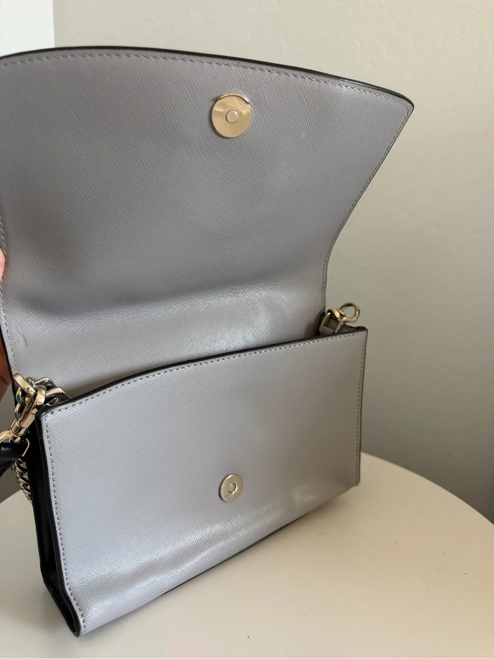 Kate Spade Carson Convertible Crossbody Purse - Grey/Black/White
